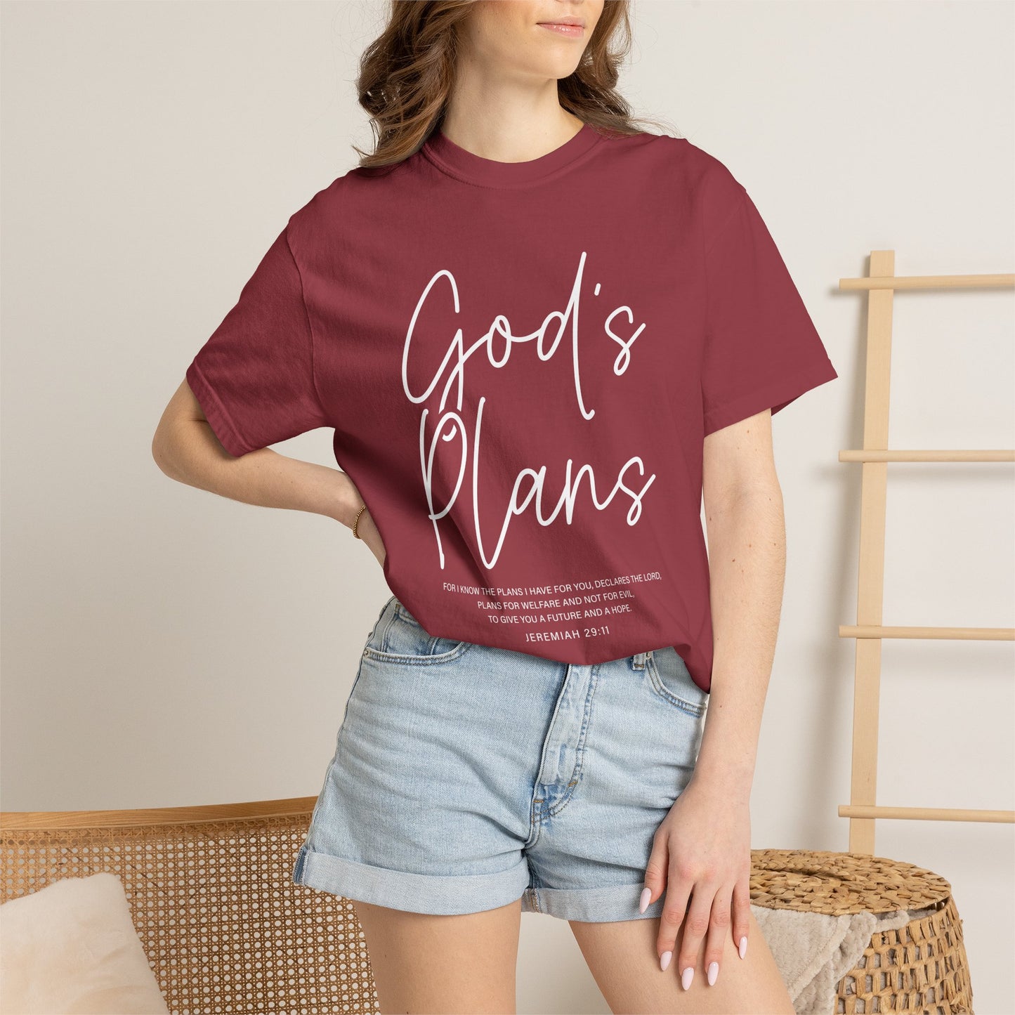 God's Plans Jeremiah 29:11 100% Cotton‑Shirt — Inspirational Faith Graphic T-shirt