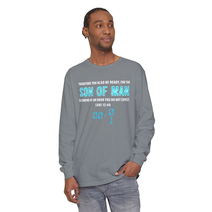 Son of Man is coming Cotton T‑Shirt — Christian Faith Graphic Long Sleeve Tee