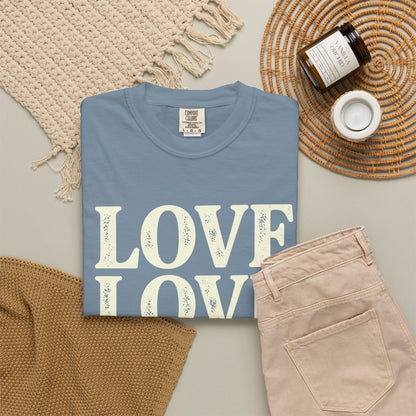 Love Love Love Scripture T‑Shirt — Romans 13:10 Faith Graphic Tee