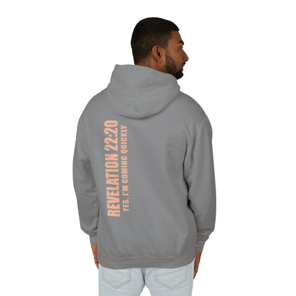 Revelation 22:20 Cotton Hoodie — Bible Verse Inspirational Hooded Sweatshirt