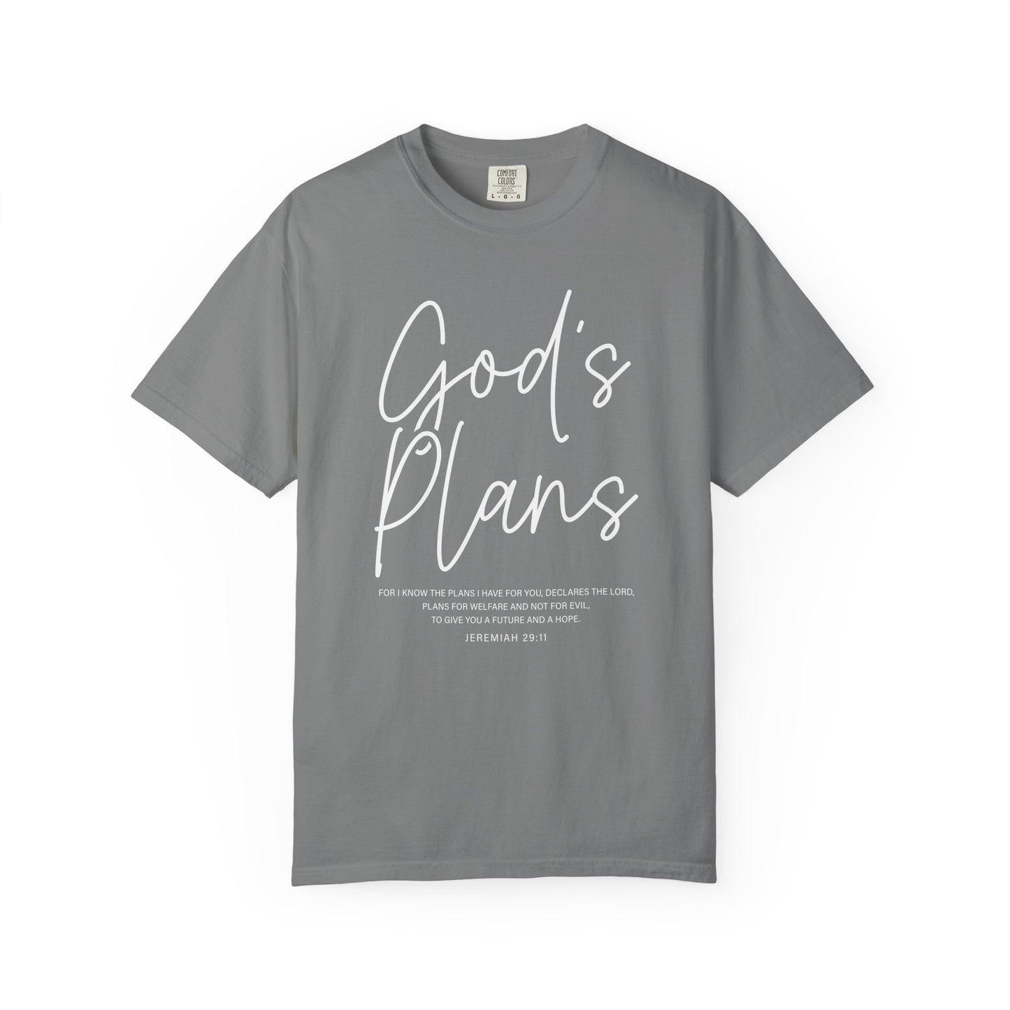 God's Plans Jeremiah 29:11 100% Cotton‑Shirt — Inspirational Faith Graphic T-shirt