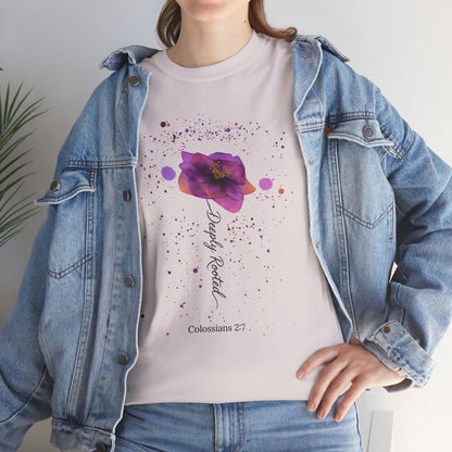 Colossians 2:7 Floral Faith T-Shirt