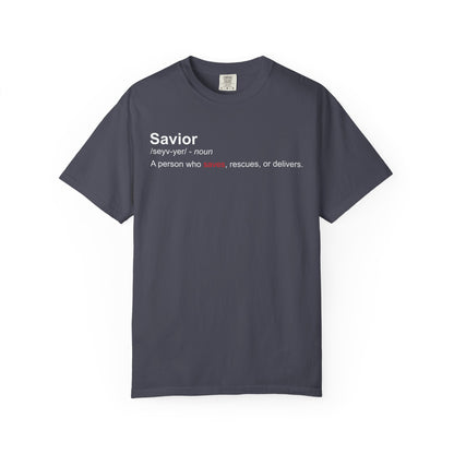 Savior Definition Tee — Inspirational Faith Graphic T-Shirt