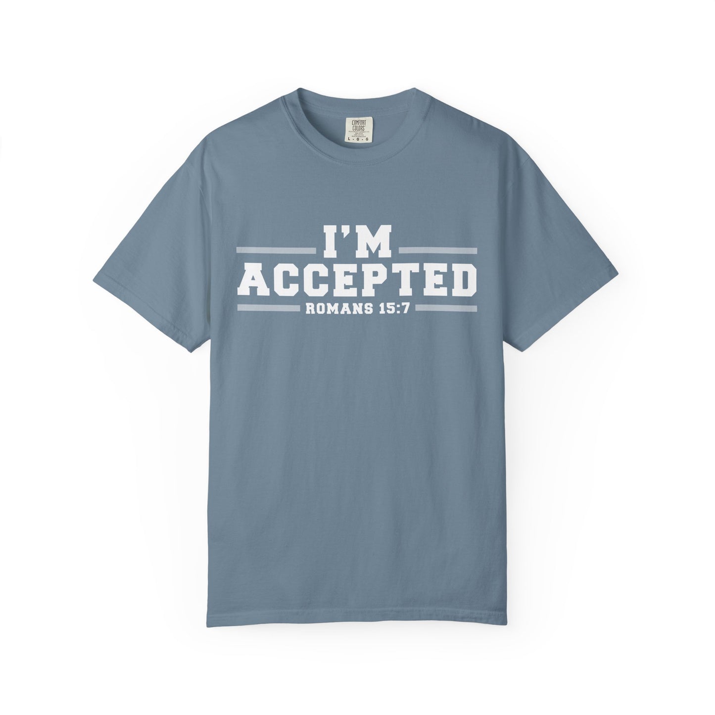 I'm Accepted "Romans 15:7" Cotton T-Shirt — Faith-Inspired Christian Tee