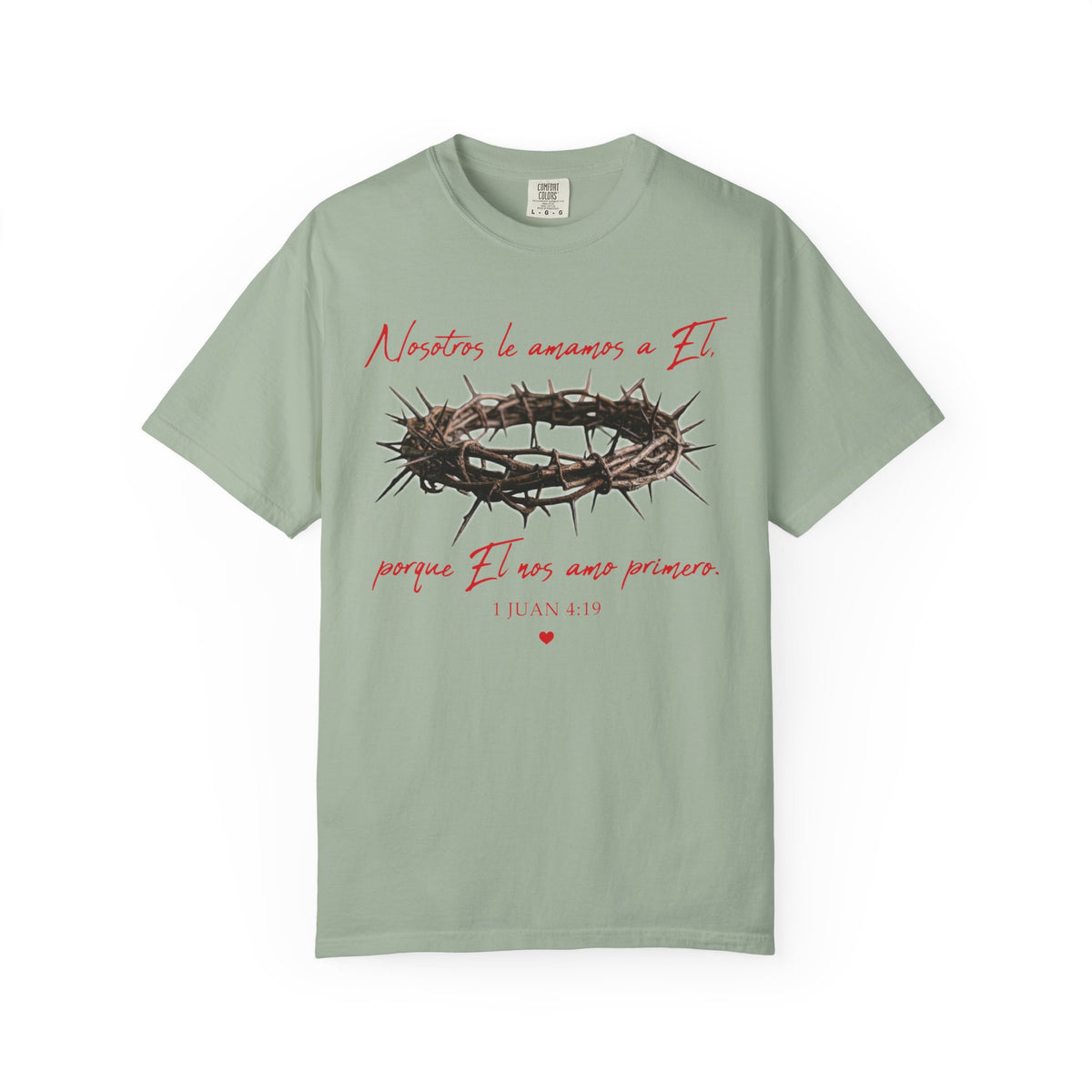 Jesus Crown of Thorns T-Shirt — "Naciste a amarme a Él" Christian Faith Tee