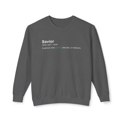 Savior Definition Sweatshirt — 100% Cotton Comfort Crewneck
