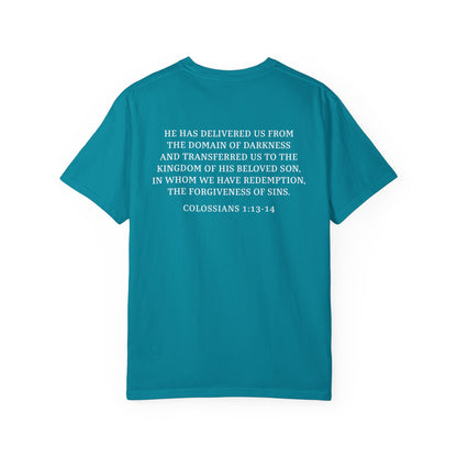 Rescued Colossians 1:13-14 Cotton T-Shirt