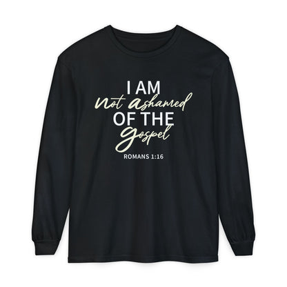 Romans 1:16 Beige 100% Cotton Lon Sleeve Comfort Color