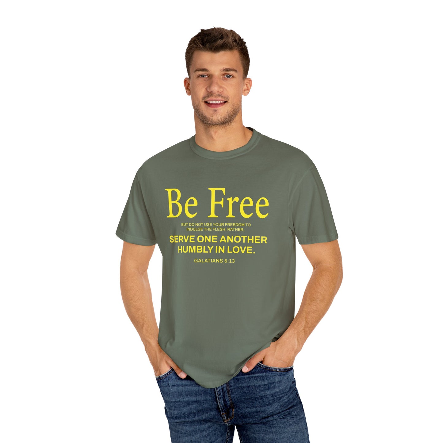 Be Free "Galatians 5:13" Yellow