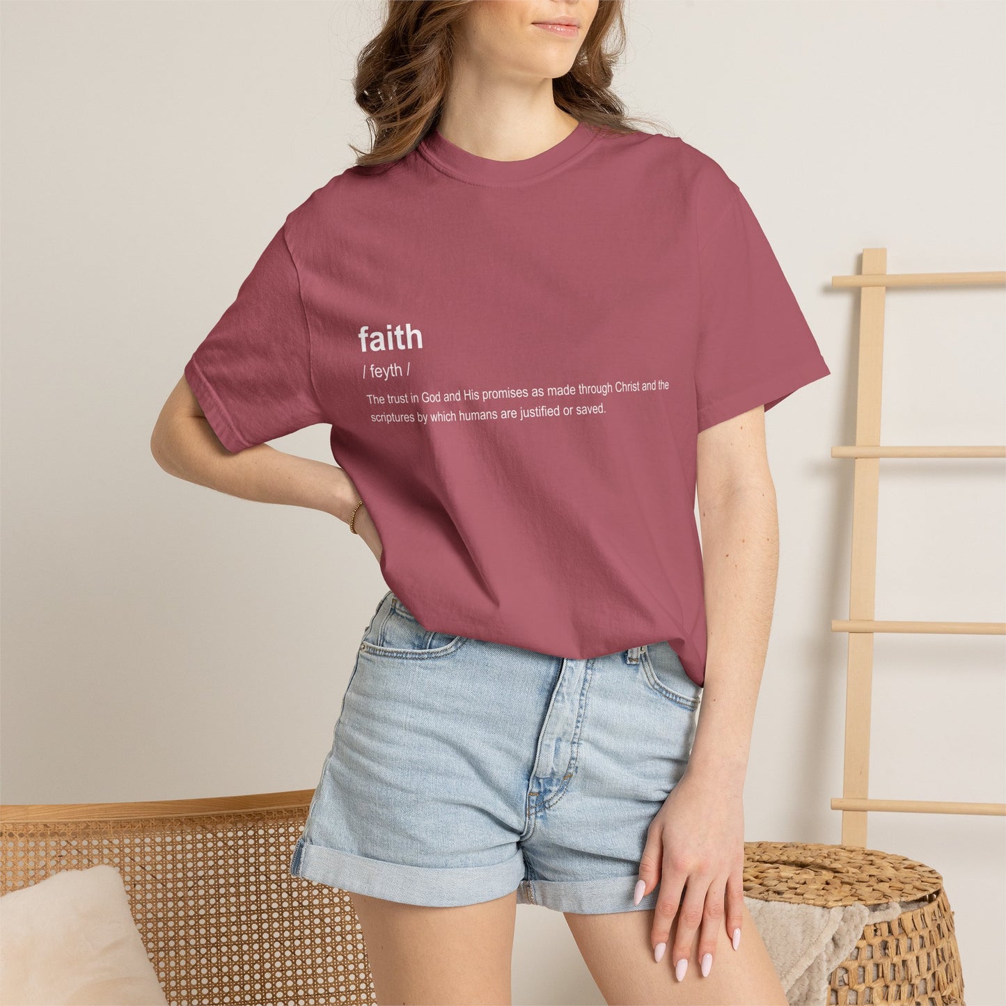 Faith Definition 100% Cotton T-Shirt — Inspirational Scripture Tee