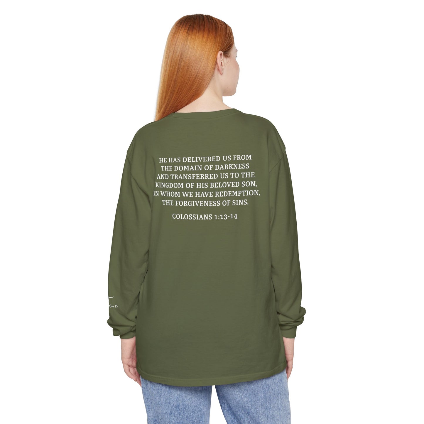Rescued Colossians 1:13 Long Sleeve T-Shirt — 100% Cotton