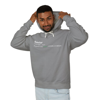 Savior Definition Hoodie — 100% Cotton Lightweight Hooded Sweatshirt