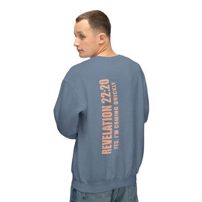 Revelation 22:20 Cotton Crewneck Sweatshirt — Bible Verse Christian Pullover