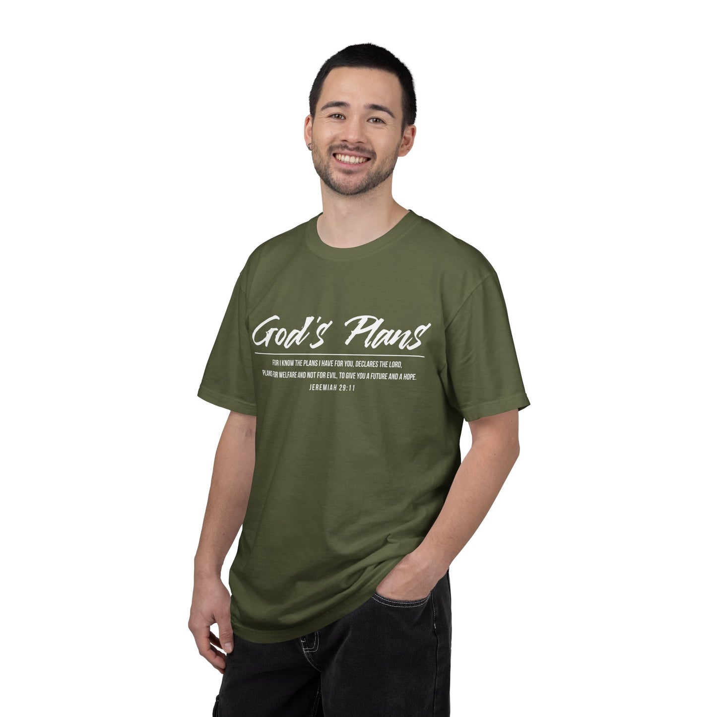 Jeremiah 29:11 'God's Plans 100% Cotton T-Shirt — Inspirational Faith Tee