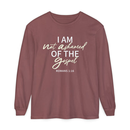 Romans 1:16 Beige 100% Cotton Lon Sleeve Comfort Color