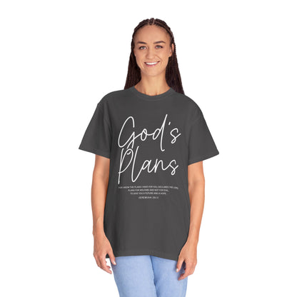 God's Plans Jeremiah 29:11 100% Cotton‑Shirt — Inspirational Faith Graphic T-shirt