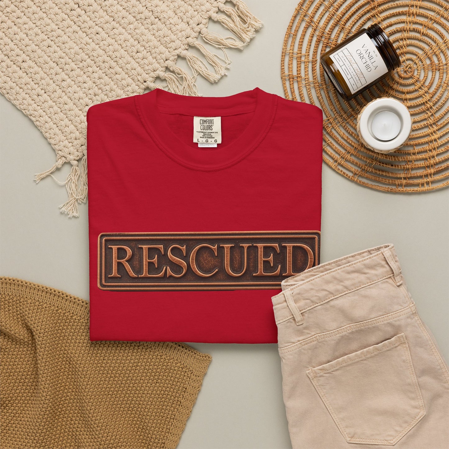 Rescued Colossians 1:13-14 Cotton T-Shirt