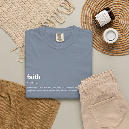 Faith Definition 100% Cotton T-Shirt — Inspirational Scripture Tee