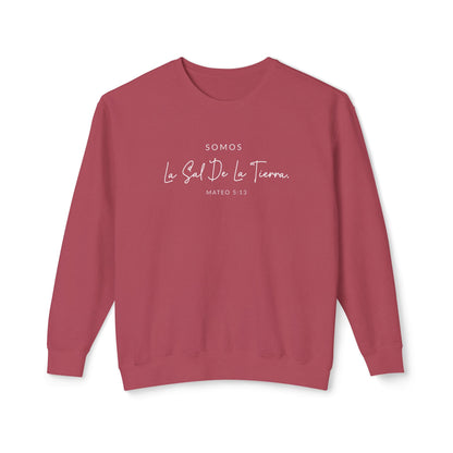 Somos la Sal de la Tierra Mateo 5:13 100% Cotton Sweatshirt-Shirt — Spanish Wise Woman Bible Verse