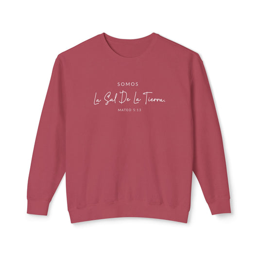 Somos la Sal de la Tierra Mateo 5:13 100% Cotton Sweatshirt-Shirt — Spanish Wise Woman Bible Verse