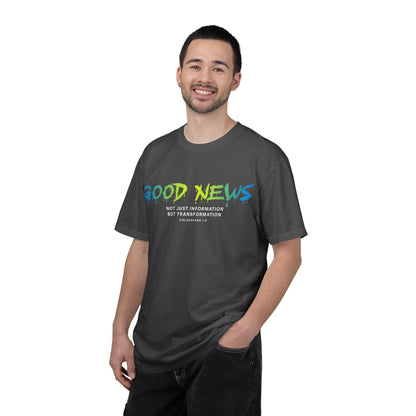 Good News Colossians 1:6 Cotton T-Shirt — Religious Faith Scripture Tee