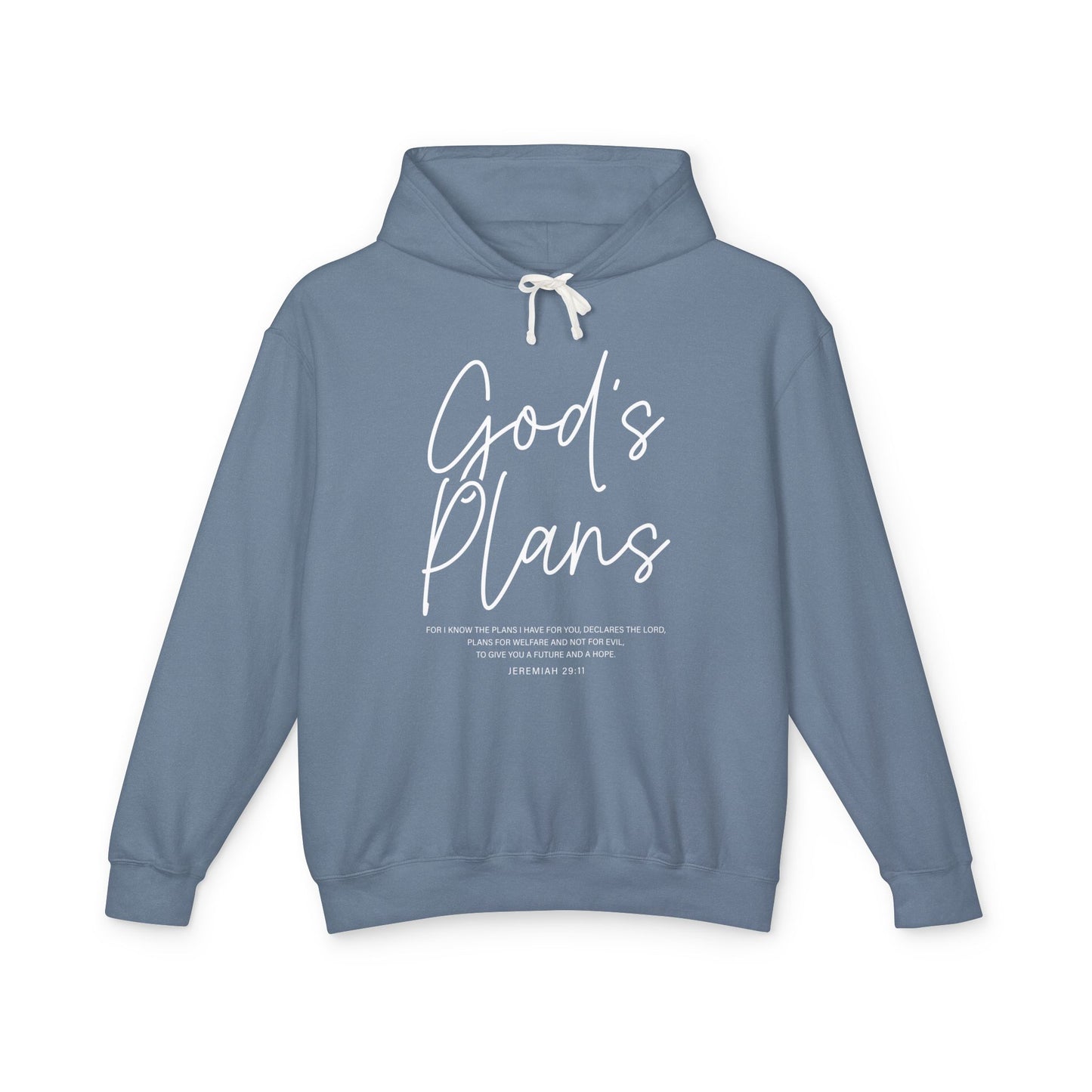 God's Plan Jeremiah 29:11 100% Cotton Hoodie