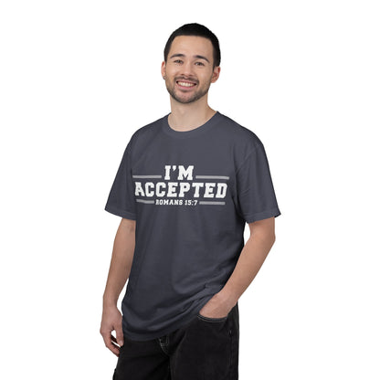 I'm Accepted "Romans 15:7" Cotton T-Shirt — Faith-Inspired Christian Tee