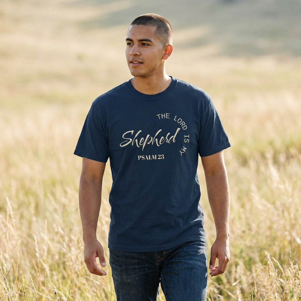 Psalm 23 Shepherd T-Shirt — Inspirational Scripture Tee