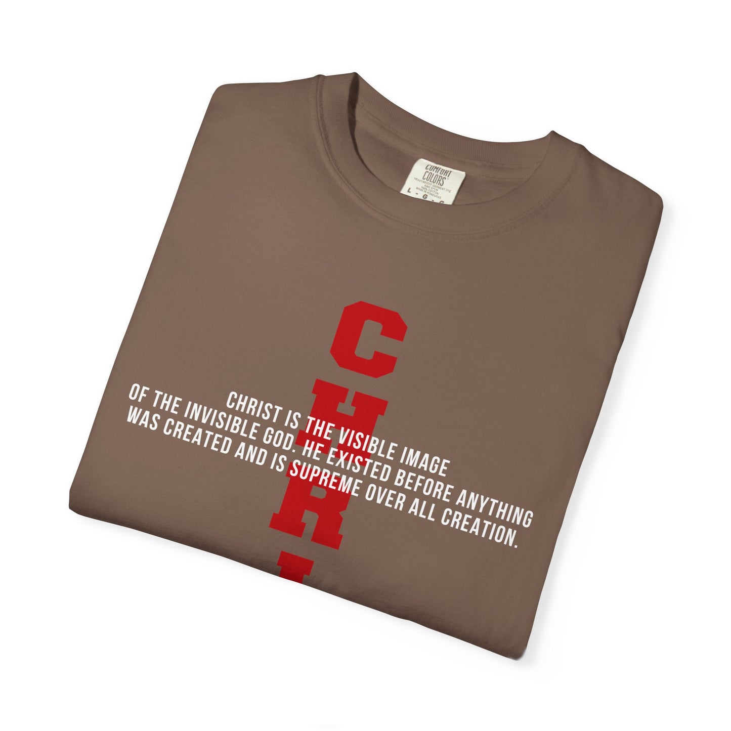 CHRIST the visible image of the invisible God Cotton T-shirt — Faith-Based Christian Tee