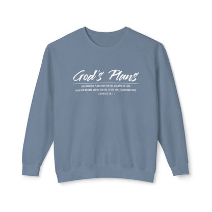 Jeremiah 29:11 "God's Plans" Sweatshirt — Faith-Inspired Lightweight Crewneck