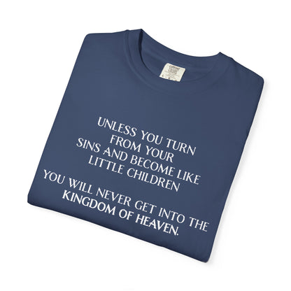 Matthew 18:3 100% Cotton T-shirt — Christian Scripture Tee
