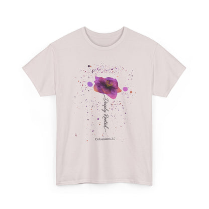 Colossians 2:7 Floral Faith T-Shirt