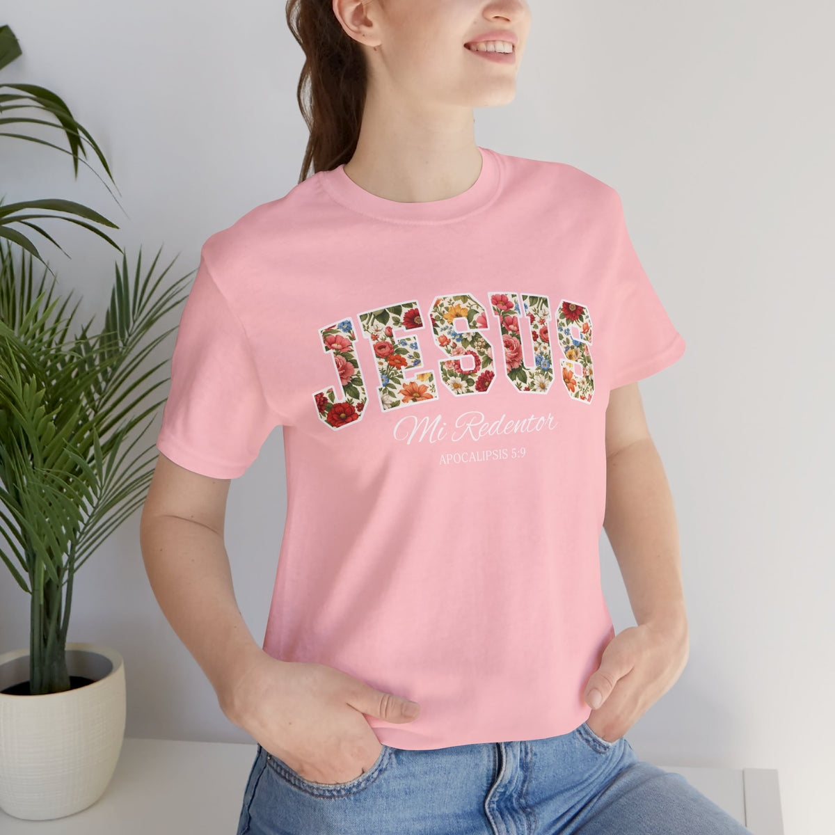 Jesus Mi Redentor Floral Graphic Tee