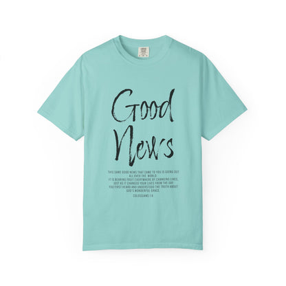 Colossians 1:6 'Good News' Cotton T-Shirt — Scripture Comfort Tee