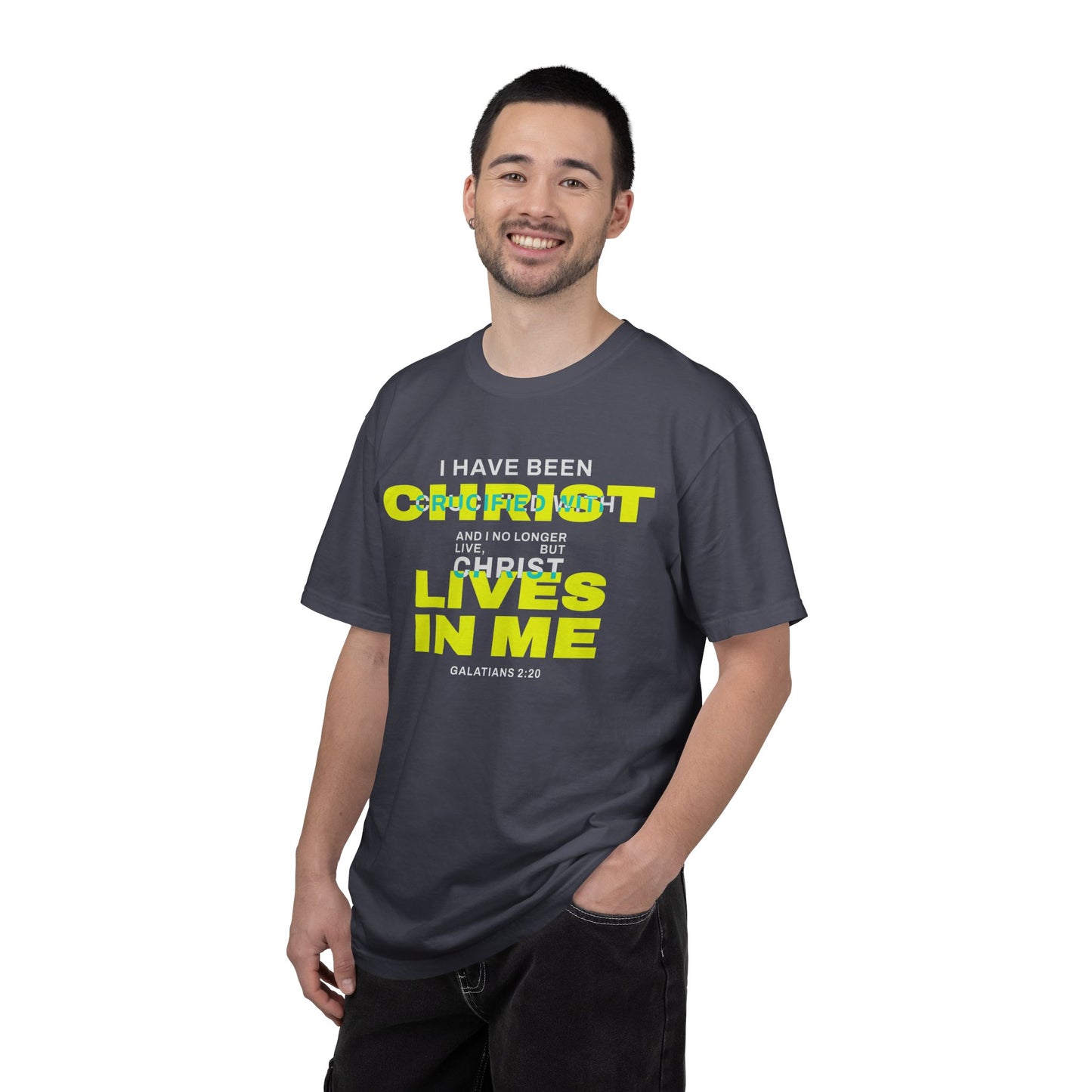 I have been Crucified with Christ "Galatians 2:20" YELLOW 100% Cotton T-Shirt
