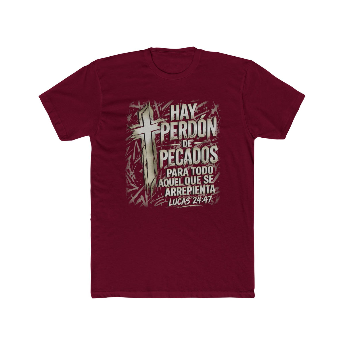 Biblical Spanish Tee — "Hay Perdon de Pecados" (Lucas 24:47)