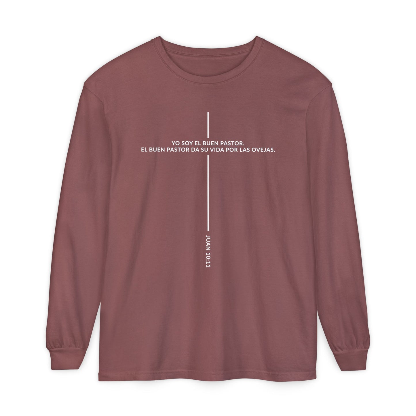 Buen Pastor T-shirt — Juan 10:11 'Yo Soy el Buen Pastor' Christian Long Sleeve Tee