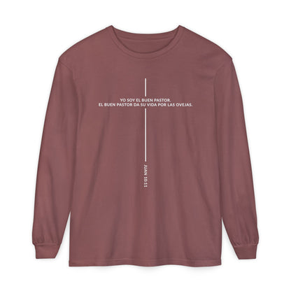 Buen Pastor T-shirt — Juan 10:11 'Yo Soy el Buen Pastor' Christian Long Sleeve Tee