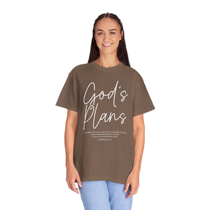 God's Plans Jeremiah 29:11 100% Cotton‑Shirt — Inspirational Faith Graphic T-shirt