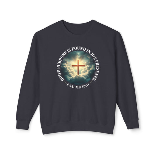 God's Purpose Psalms 16:11 Crewneck Sweatshirt — Inspirational Faith Quote