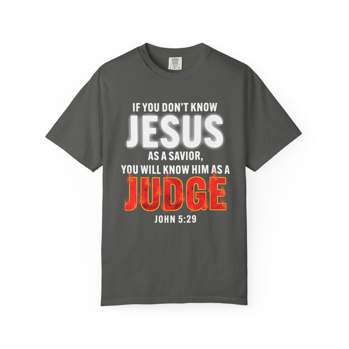 Know Jesus as Savior Cotton T-shirt — Faith-Based Christian Tee