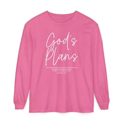 God's Plans Jeremiah 29:11 100% Cotton Long Sleeve