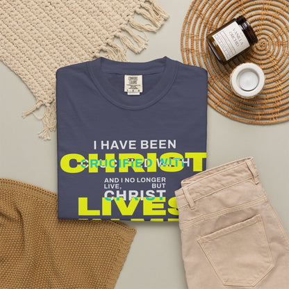 I have been Crucified with Christ "Galatians 2:20" YELLOW 100% Cotton T-Shirt