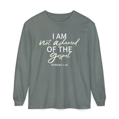 Romans 1:16 Beige 100% Cotton Lon Sleeve Comfort Color