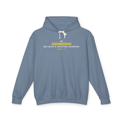 He Never Changes Long Sleeve T‑Shirt — Inspirational Christian Scripture  Faith-Based Christian Hoodie