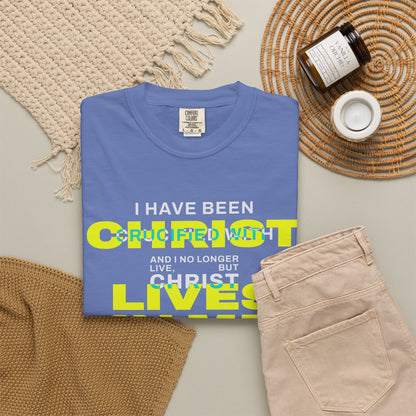 I have been Crucified with Christ "Galatians 2:20" YELLOW 100% Cotton T-Shirt