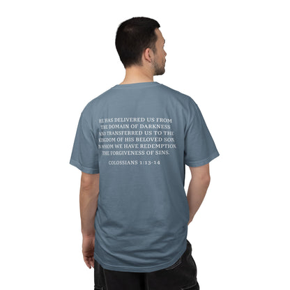 Rescued Colossians 1:13-14 Cotton T-Shirt