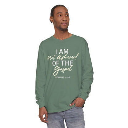 Romans 1:16 Beige 100% Cotton Lon Sleeve Comfort Color