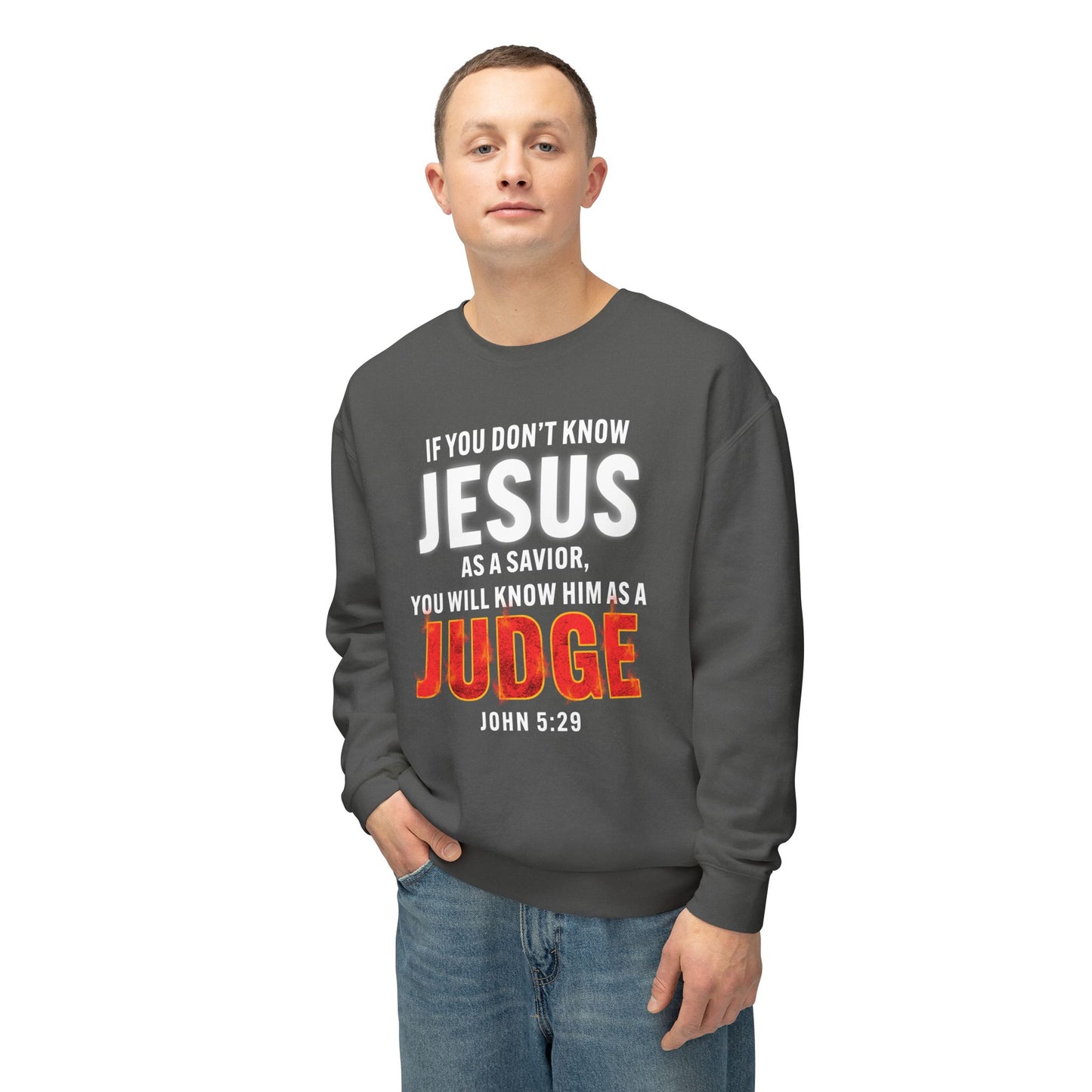Know Jesus as Savior Cotton T-shirt — Faith-Based Christian Sweatshirt