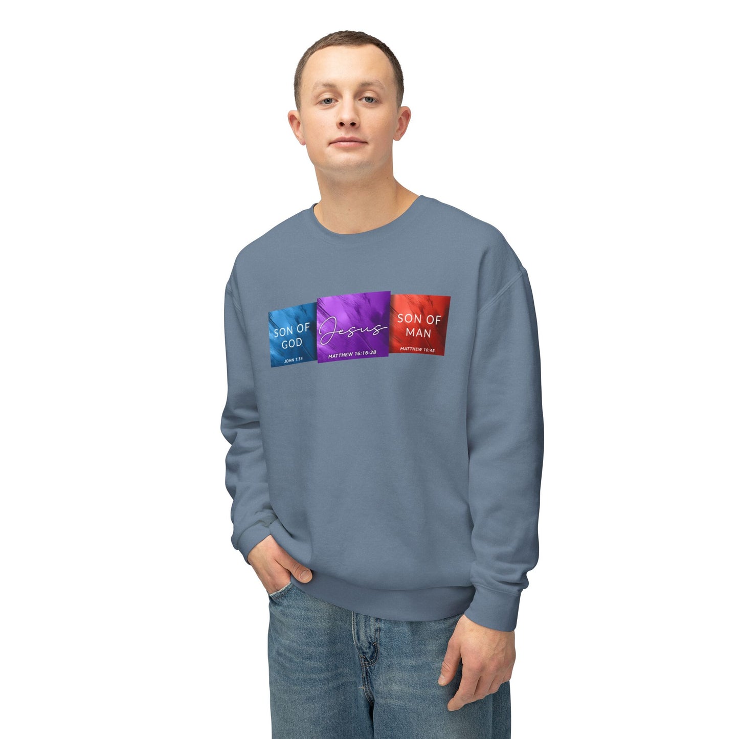 Son of Man Son of God Cotton T‑Shirt — Christian Faith Graphic Sweatshirt